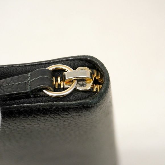 Gucci GG Marmont Long Wallet 456117 Black Leather with Gold Hardware Women's - Picture 9 of 10